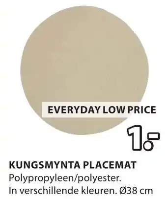 Jysk Kungsmynta placemat aanbieding
