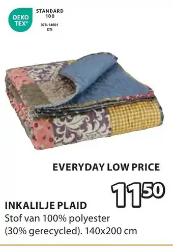 Jysk Inkalilje plaid aanbieding
