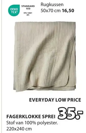 Jysk Fagerklokke sprei aanbieding