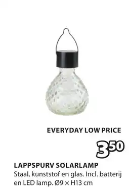 Jysk Lappspurv solarlamp aanbieding