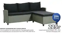Jysk Ondrup loungebank met chaise longue aanbieding
