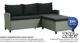 Jysk Ondrup loungebank met chaise longue aanbieding