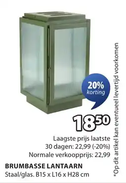 Jysk Brumbasse lantaarn aanbieding
