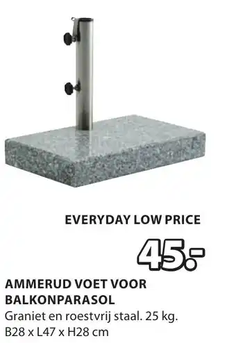 Jysk Ammerud voet voor balkonparasol aanbieding