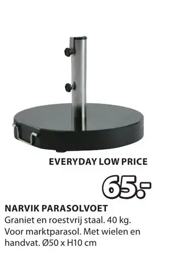 Jysk Narvik parasolvoet aanbieding