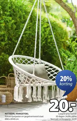 Jysk Nittedal hangstoel aanbieding