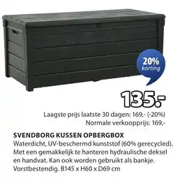 Jysk Svendborg kussen opbergbox aanbieding