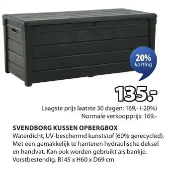 Jysk Svendborg kussen opbergbox aanbieding