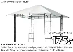 Jysk Faaborg partytent aanbieding