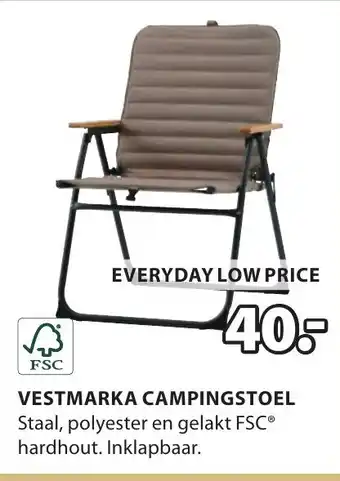 Jysk Vestmarka campingstoel aanbieding