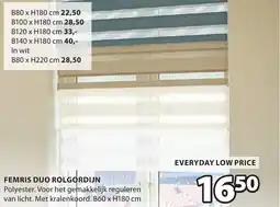Jysk Femris duo rolgordijn aanbieding