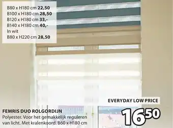 Jysk Femris duo rolgordijn aanbieding