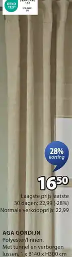 Jysk Aga gordijn aanbieding