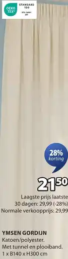 Jysk Ymsen gordijn aanbieding