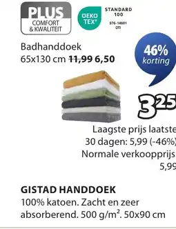 Jysk Gistad handdoek aanbieding