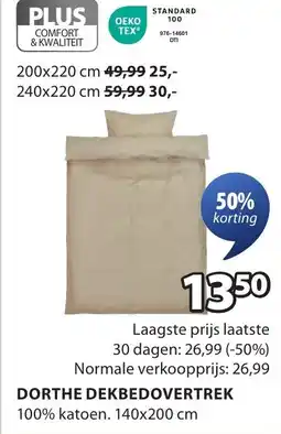 Jysk Dorthe dekbedovertrek aanbieding