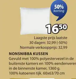 Jysk Nonsnibba kussen aanbieding