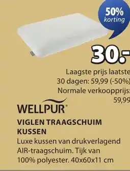 Jysk Viglen traagschuim kussen aanbieding