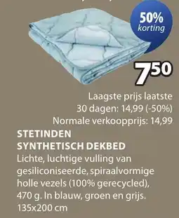 Jysk Stetinden synthetisch dekbed aanbieding