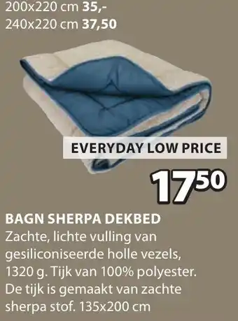 Jysk Bagn sherpa dekbed aanbieding