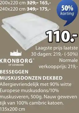 Jysk Besseggen muskusdonzen dekbed aanbieding