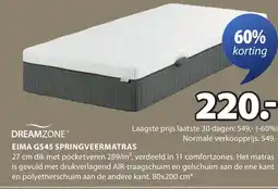 Jysk Eima gs45 springveermatras aanbieding