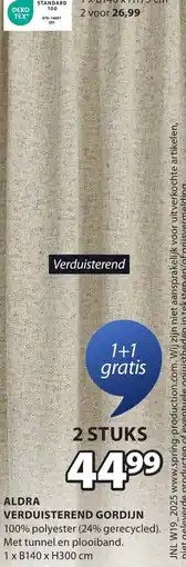 Jysk Aldra verduisterend gordijn aanbieding