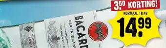 Dirck 3 BACARDÍ CARTA BLANCA aanbieding
