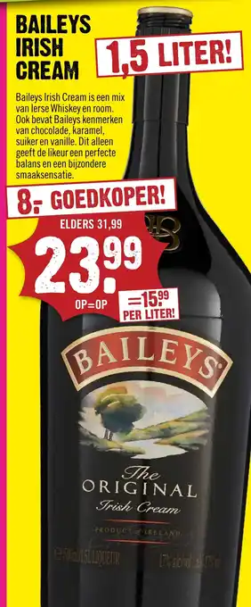 Dirck 3 BAILEYS IRISH CREAM aanbieding