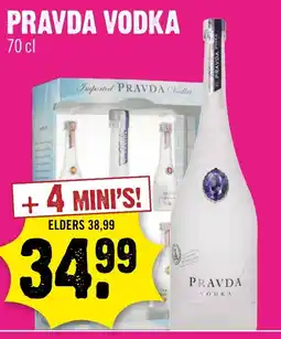 Dirck 3 Pravda vodka aanbieding
