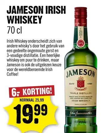 Dirck 3 Jameson irish whiskey aanbieding