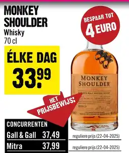 Dirck 3 Monkey shoulder whisky aanbieding