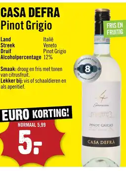Dirck 3 CASA DEFRA Pinot Grigio aanbieding