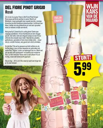 Dirck 3 DEL FIORE PINOT GRIGIO Rosé aanbieding
