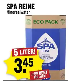 Dirck 3 SPA REINE Mineraalwater aanbieding