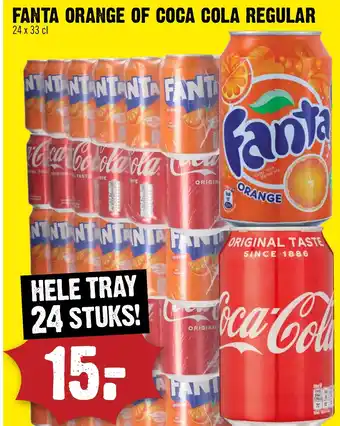 Dirck 3 Fanta orange of coca cola regular aanbieding