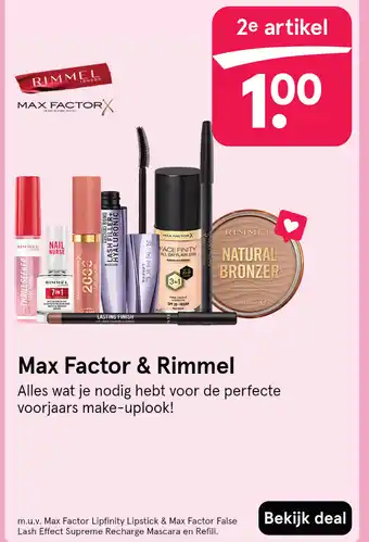 Etos Max Factor & Rimmel aanbieding