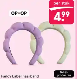 Etos Fancy Label haarband aanbieding