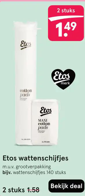 Etos Etos wattenschijfjes aanbieding