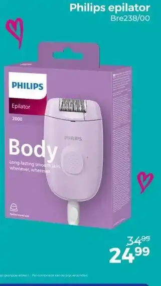 Trekpleister Philips epilator Bre238/00 aanbieding