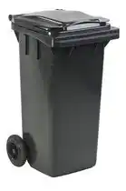 Bol.com Kliko Kunststof Afval Rolcontainer Mini - Prullenbak - 120 Liter Inhoud - Grijs aanbieding