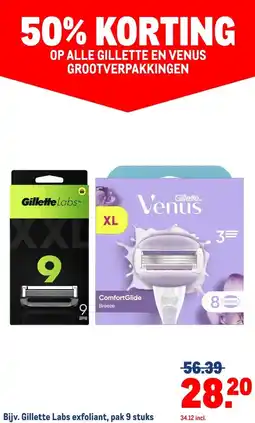 Makro Bijv. Gillette Labs exfoliant, pak 9 stuks aanbieding