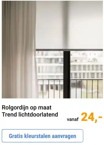 Raamdecoratie.com Rolgordijn op maat Trend lichtdoorlatend aanbieding