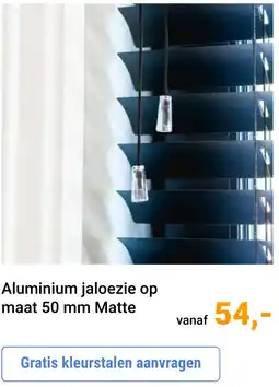 Raamdecoratie.com Aluminium jaloezie op maat 50 mm Matte aanbieding