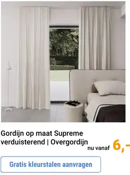 Raamdecoratie.com Gordijn op maat Supreme verduisterend | Overgordijn aanbieding