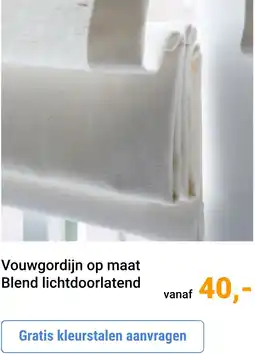 Raamdecoratie.com Vouwgordijn op maat Blend lichtdoorlatend aanbieding