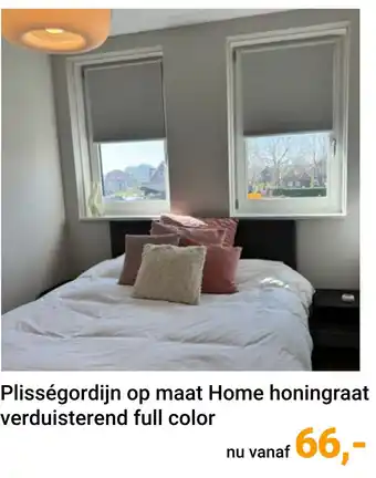 Raamdecoratie.com Plisségordijn op maat Home honingraat verduisterend aanbieding