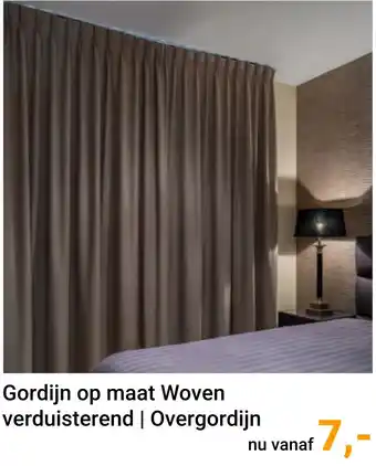 Raamdecoratie.com Gordijn op maat Woven verduisterend | Overgordijn aanbieding