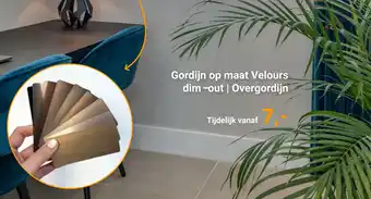 Raamdecoratie.com Gordijn op maat Velours dim-out | Overgordijn aanbieding