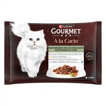 Zooplus 4x85g Eend/Gevogelte/Sardientjes/Forel Gourmet à La Carte Kattenvoer aanbieding